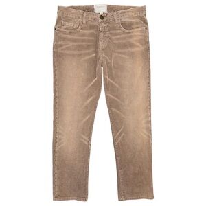CURRENT/ELLIOTT The Boyfriend Brown Corduroy Jeans Women’s 26 Cropped Relaxed